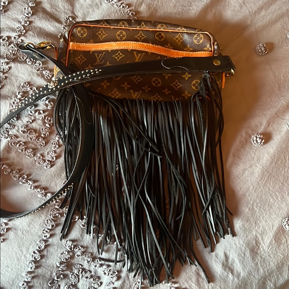Louis Vuitton Brown and Black Fringe Crossbody Bag. consider reasonable offers